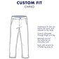 Calça Chino Tommy Hilfiger Masculina de Perna Reta e Ajuste Personalizado Azul Tamanho 36/32