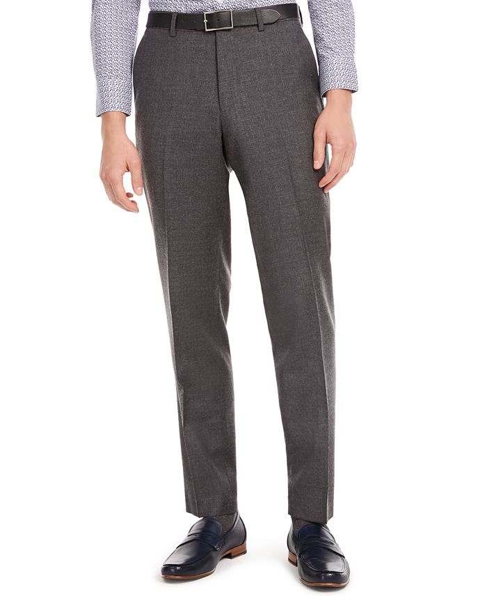 Terno masculino Bar III Slim-Fit de flanela cinza, calças separadas, tamanho cinza 32X30