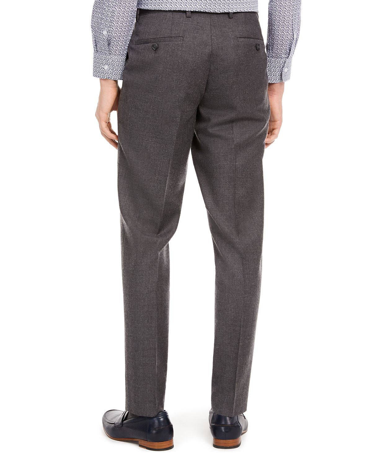 Terno masculino Bar III Slim-Fit de flanela cinza, calças separadas, tamanho cinza 32X30
