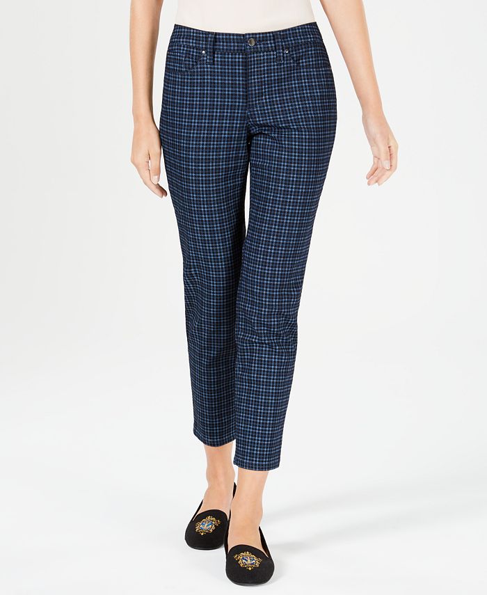 Calça jeans feminina Charter Club Bristol estampada, azul, tamanho 8
