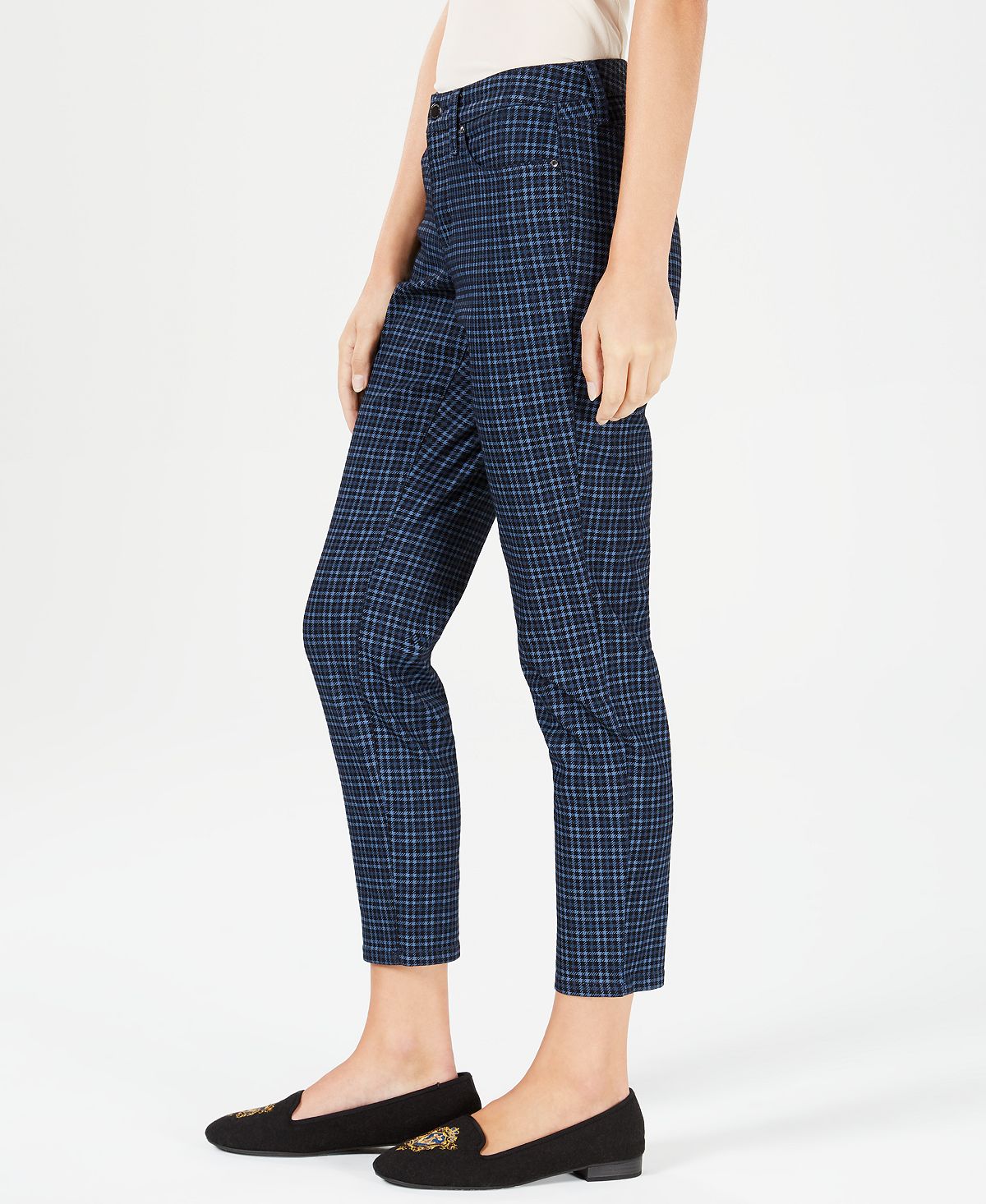 Calça jeans feminina Charter Club Bristol estampada, azul, tamanho 8