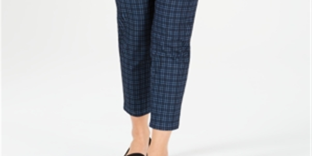 Calça jeans feminina Charter Club Bristol estampada, azul, tamanho 8