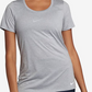 Camiseta Nike Dri-Fit Yoga Feminina Vermelha Tamanho Médio