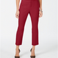 Calça feminina reta e cropped INC International Concepts, vermelha, tamanho 0