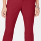 Calça feminina reta e cropped INC International Concepts, vermelha, tamanho 0