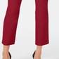 Calça feminina reta e cropped INC International Concepts, vermelha, tamanho 0