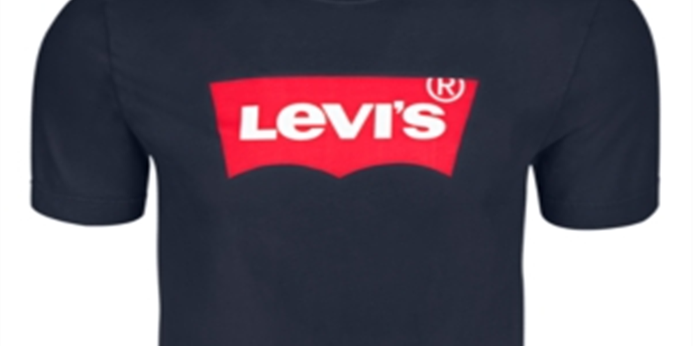 Camiseta Levi's Masculina Batwing Logo Azul Tamanho GG