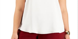 Camisola Bar III Trendy Plus Feminina Branca Tamanho 1X