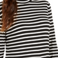 Blusa listrada feminina Style &amp; Co, preta, tamanho PP