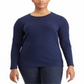 Camiseta Ralph Lauren Feminina Stretch Manga Longa Azul Tamanho 2X