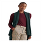 Cardigan Ralph Lauren Feminino de Tricô com Cordão e Sem Mangas Aberto, Verde, Tamanho Pequeno