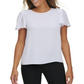 Blusa Calvin Klein Feminina Manga Curta Babados Branca Tamanho X-G