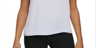 Blusa Calvin Klein Feminina Manga Curta Babados Branca Tamanho X-G