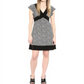 Vestido evasê com estampa de chita Michael Kors feminino, cinza, tamanho grande