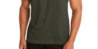 Camiseta masculina Alfani com gola redonda, verde, tamanho G