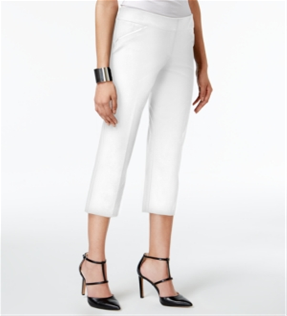 Calça skinny feminina Alfani para festa, branca, tamanho 14