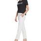 Calça DKNY Foundation Slim Ankle Feminina Branca Tamanho 16