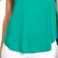 Blusa feminina Alfani, decote em V médio, malha, verde, tamanho médio