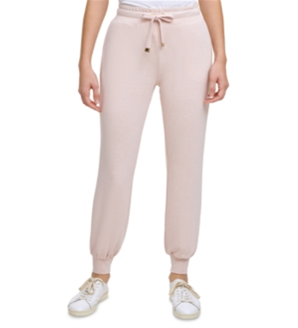 Calça de moletom feminina Calvin Klein Jogger Stretch rosa tamanho X-S