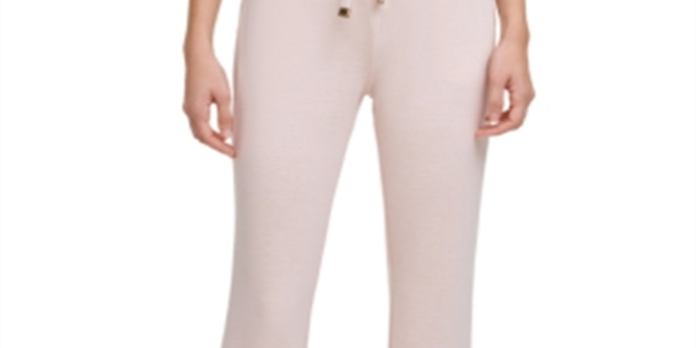 Calça de moletom feminina Calvin Klein Jogger Stretch rosa tamanho X-S