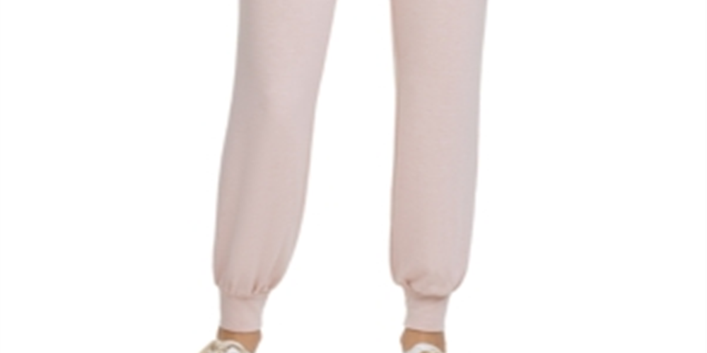 Calça de moletom feminina Calvin Klein Jogger Stretch rosa tamanho X-S