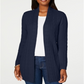 Karen Scott Cardigan Feminino de Tricô com Cabo Azul Tamanho XS