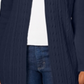 Karen Scott Cardigan Feminino de Tricô com Cabo Azul Tamanho XS