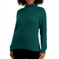 Suéter feminino de algodão com gola funil, estilo &amp; co, verde, tamanho pequeno, extragrande