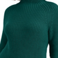 Suéter feminino de algodão com gola funil, estilo &amp; co, verde, tamanho pequeno, extragrande