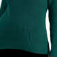Suéter feminino de algodão com gola funil, estilo &amp; co, verde, tamanho pequeno, extragrande