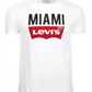 Camiseta Levi's Masculina com Logotipo Miami, Branca, Tamanho Médio