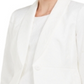 Blazer texturizado feminino Kasper com um botão, branco, tamanho 8