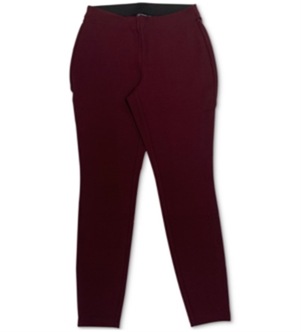 Calça skinny feminina INC International Concepts, elástica e sólida, vermelha, tamanho 8