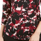 Camiseta feminina estampada manga 3/4 da coleção JM, preta, tamanho pequeno