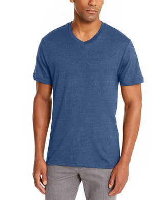 Camiseta masculina Alfani com decote em V, cor vinho, tamanho 2XL