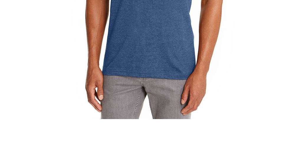 Camiseta masculina Alfani com decote em V, cor vinho, tamanho 2XL