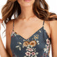 Camisola feminina INC com acabamento em renda, preta, tamanho XS