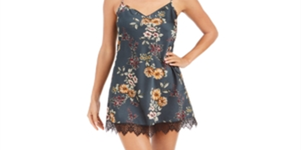 Camisola feminina INC com acabamento em renda, preta, tamanho XS