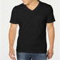 Camiseta masculina com decote em V e bolso, preta, tamanho P, da INC International Concepts