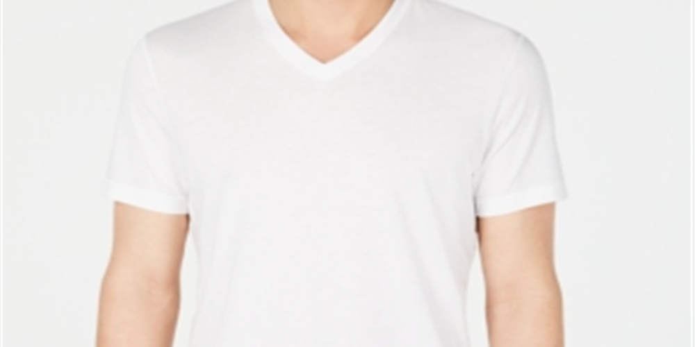 Camisa casual masculina de manga curta da INC International Concepts, branca, tamanho médio