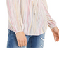 Blusa listrada feminina INC International Concepts Peasant rosa tamanho P