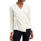 Top Alfani Feminino Estilo Wrap Branco Tamanho XX-Grande