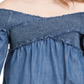 Blusa feminina plus size com manga sino franzida da INC International Concepts, azul, tamanho -0X