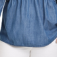 Blusa feminina plus size com manga sino franzida da INC International Concepts, azul, tamanho -0X
