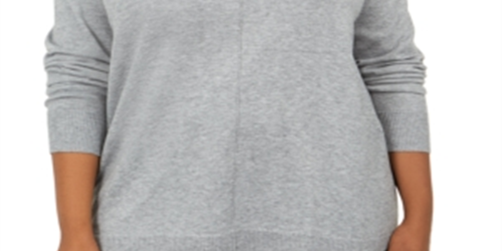 Karen Scott Suéter Feminino Gola V Cinza Tamanho 0X