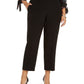 Calça reta feminina Kasper Plus, preta, tamanho 14W