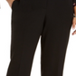 Calça reta feminina Kasper Plus, preta, tamanho 14W