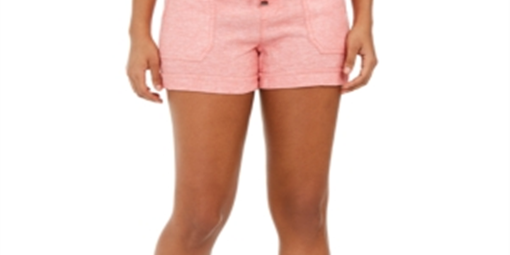 Shorts de linho liso feminino Style &amp; Co, laranja, tamanho extragrande