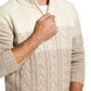 Suéter masculino vintage ombré com zíper de um quarto, à prova de intempéries, marrom, tamanho pequeno