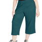 Calças culotte caneladas plus size femininas da Ideology, cor azul-petróleo, tamanho 3X